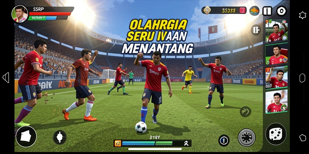 Tampilan gameplay seru di 55RP dengan aksi olahraga intens.