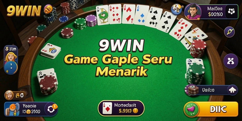 Tampilan permainan Gaple yang seru dan menarik di 9WIN.