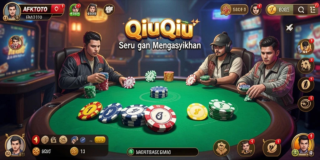 Tampilan gameplay menegangkan QiuQiu dalam AFKTOTO.