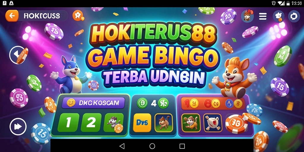 Screenshot HOKITERUS88 menampilkan gameplay seru Bingo yang menawan.