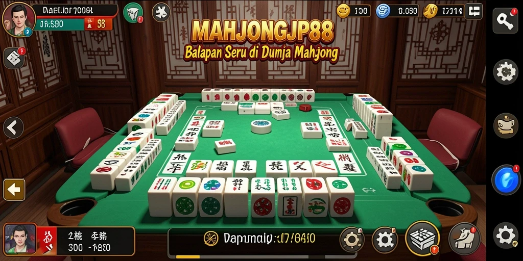 Gameplay balapan intens dengan elemen Mahjong yang menonjol.