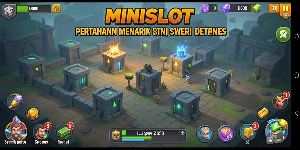 Gameplay seru Tower Defense dalam MINISLOT yang menantang.