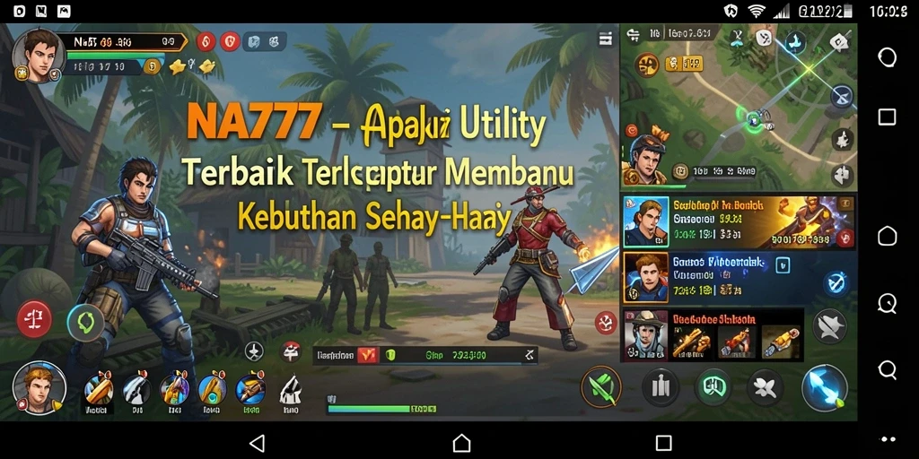 Tampilan utama NA777 dengan berbagai fitur utility yang menarik.
