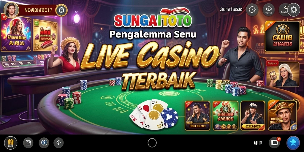 Tampilan gameplay Live Casino yang mendebarkan di SUNGAITOTO.
