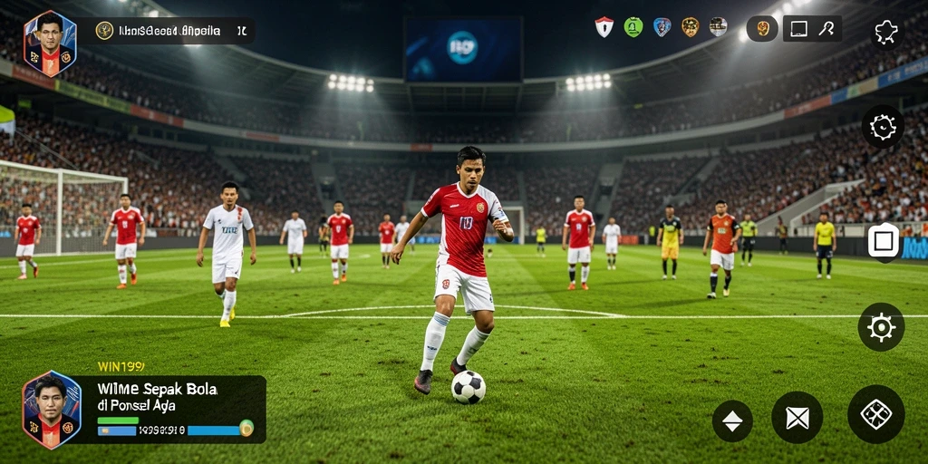 Tampilan gameplay menarik dari WIN199 dengan aksi sepak bola seru.