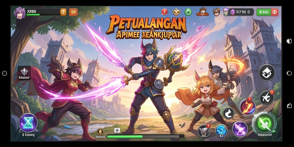 Screenshot gameplay XR88 yang menampilkan karakter Anime dalam aksi.